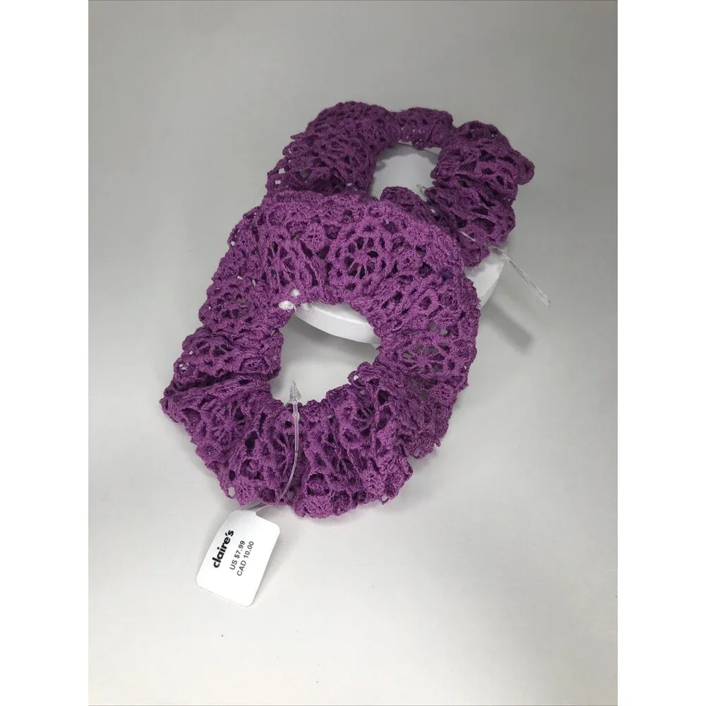 Hair Accessories,purple Scrunchies (2count) , hair ties. Cute hair accessory